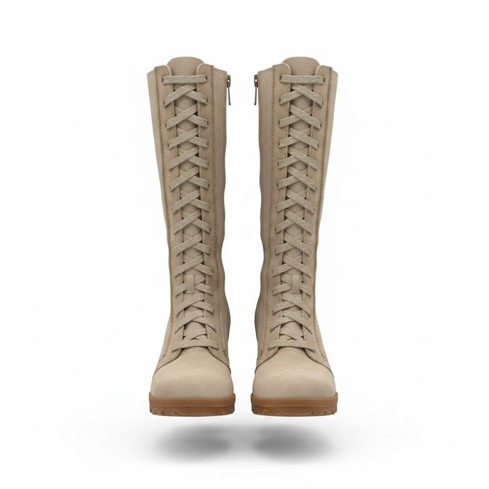 SOREL JOAN OF ARCTIC WEDGE LACE UP Tall ELk Women Boots SZ 9.5